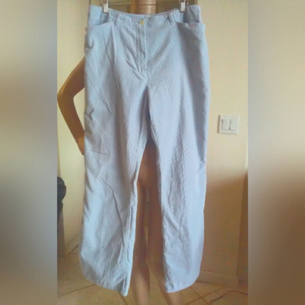 VINTAGE CORDUROY PANTS BY RALPH LAUREN JEAN CO. SZ. 14 LIGHT ICY BLUE PKTS FLARE